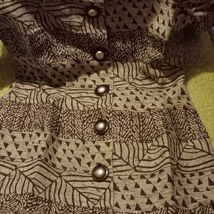 Kamisato long bitton up pattern dress